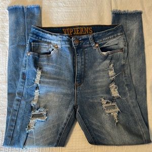 VIP brand skinny distressed jeans